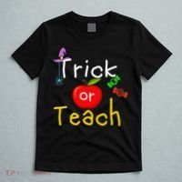 Trick Or Teach Halloween Teacher T-Shirt thumb 5