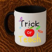 Trick Or Teach Halloween Teacher Coffee Mug thumb 2