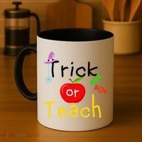 Trick Or Teach Halloween Teacher Coffee Mug thumb 4