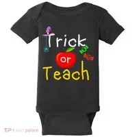 Trick Or Teach Halloween Teacher Baby Bodysuit thumb 0