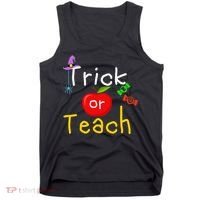Trick Or Teach Halloween Teacher Tank Top thumb 0