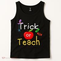 Trick Or Teach Halloween Teacher Tank Top thumb 2