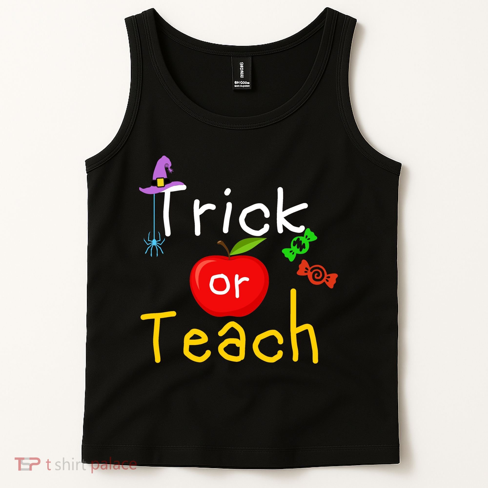 Trick Or Teach Halloween Teacher Tank Top