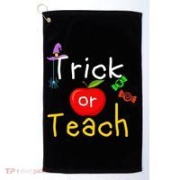 Trick Or Teach Halloween Teacher Golf Towel thumb 0