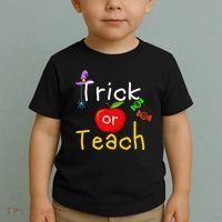 Trick Or Teach Halloween Teacher Toddler T-Shirt thumb 2