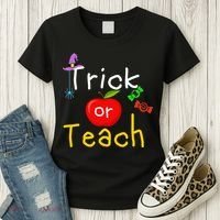 Trick Or Teach Halloween Teacher Women's T-Shirt thumb 3