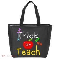 Trick Or Teach Halloween Teacher Tote Bag thumb 0