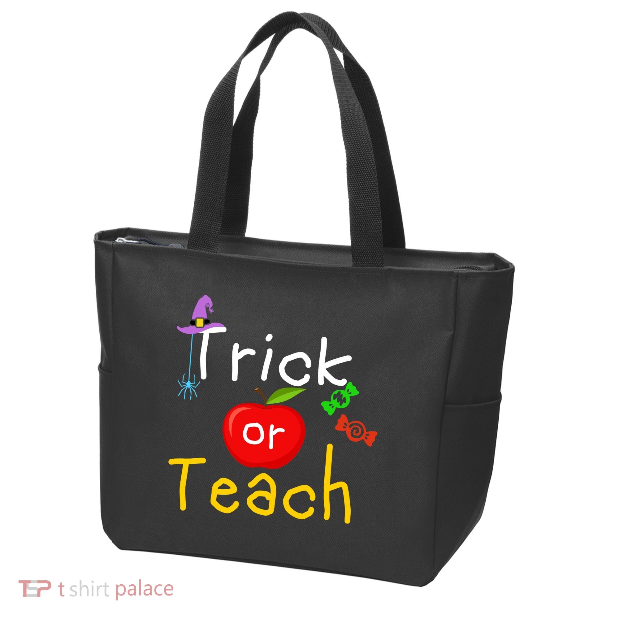 Trick Or Teach Halloween Teacher Tote Bag