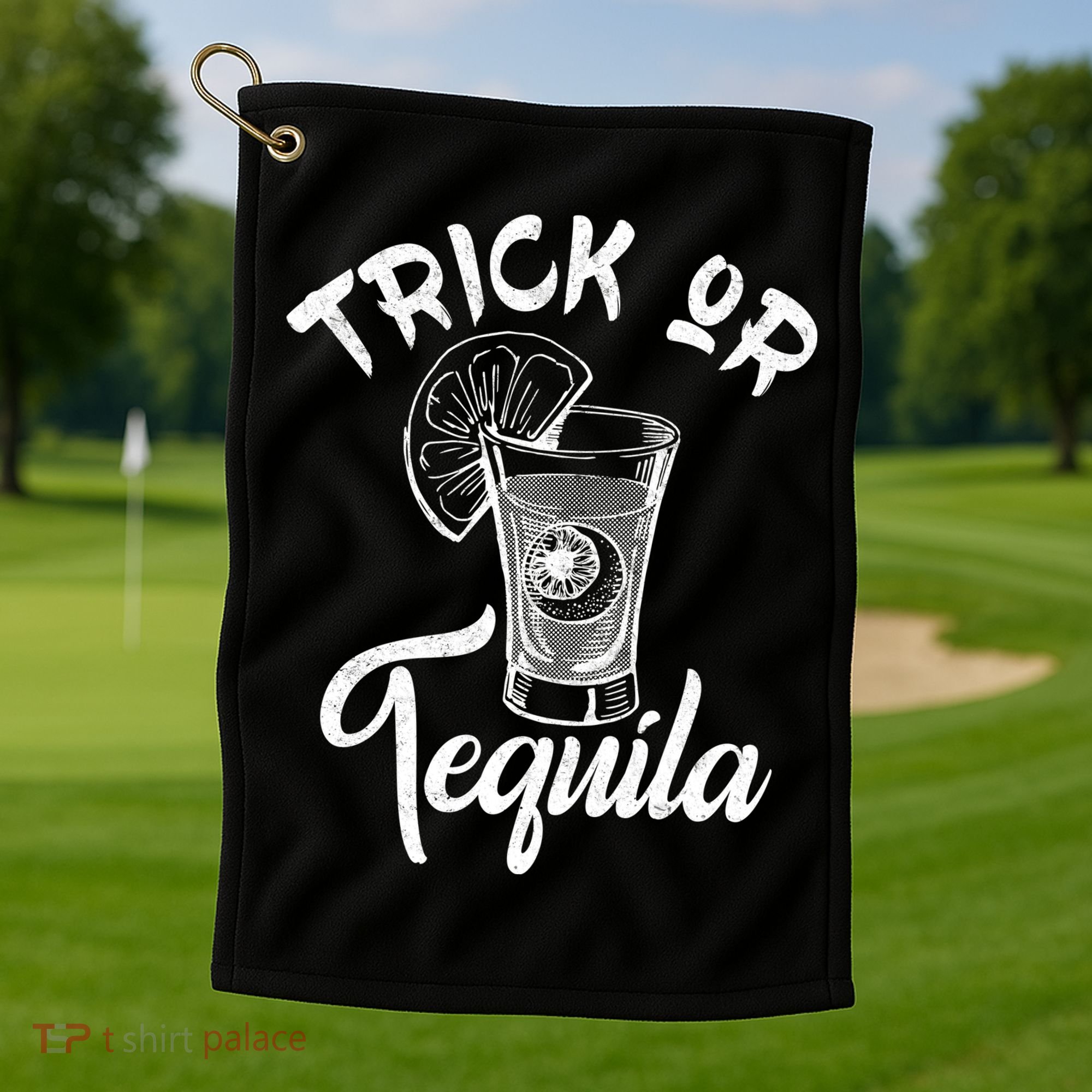 Trick Or Tequila Golf Towel