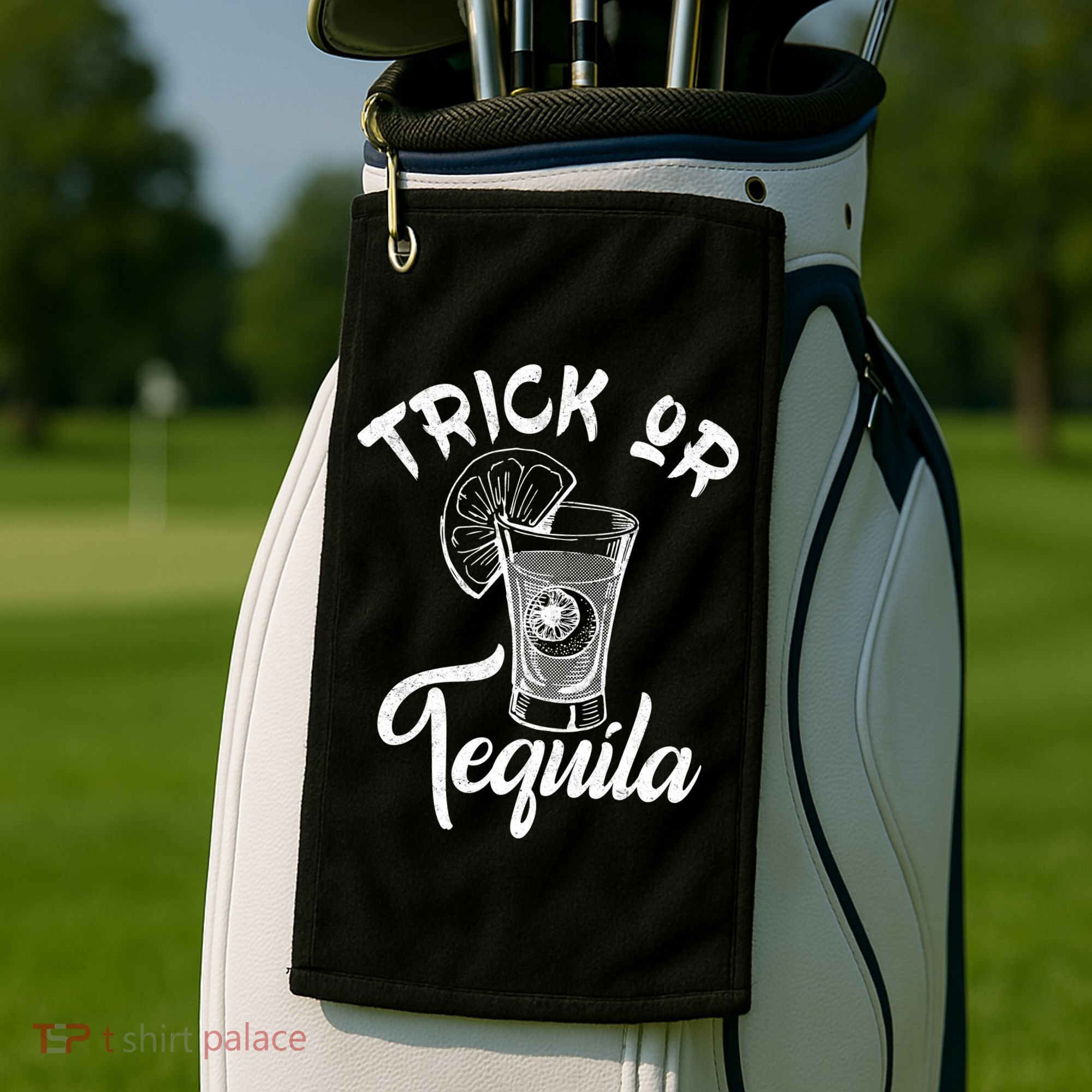 Trick Or Tequila Golf Towel