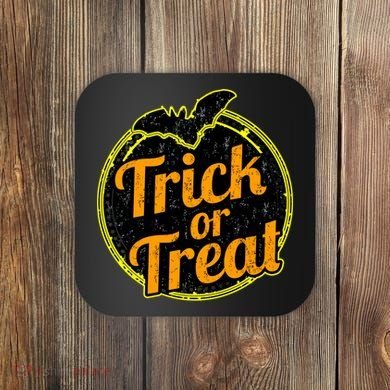 Trick or Treat Bat Logo Coaster