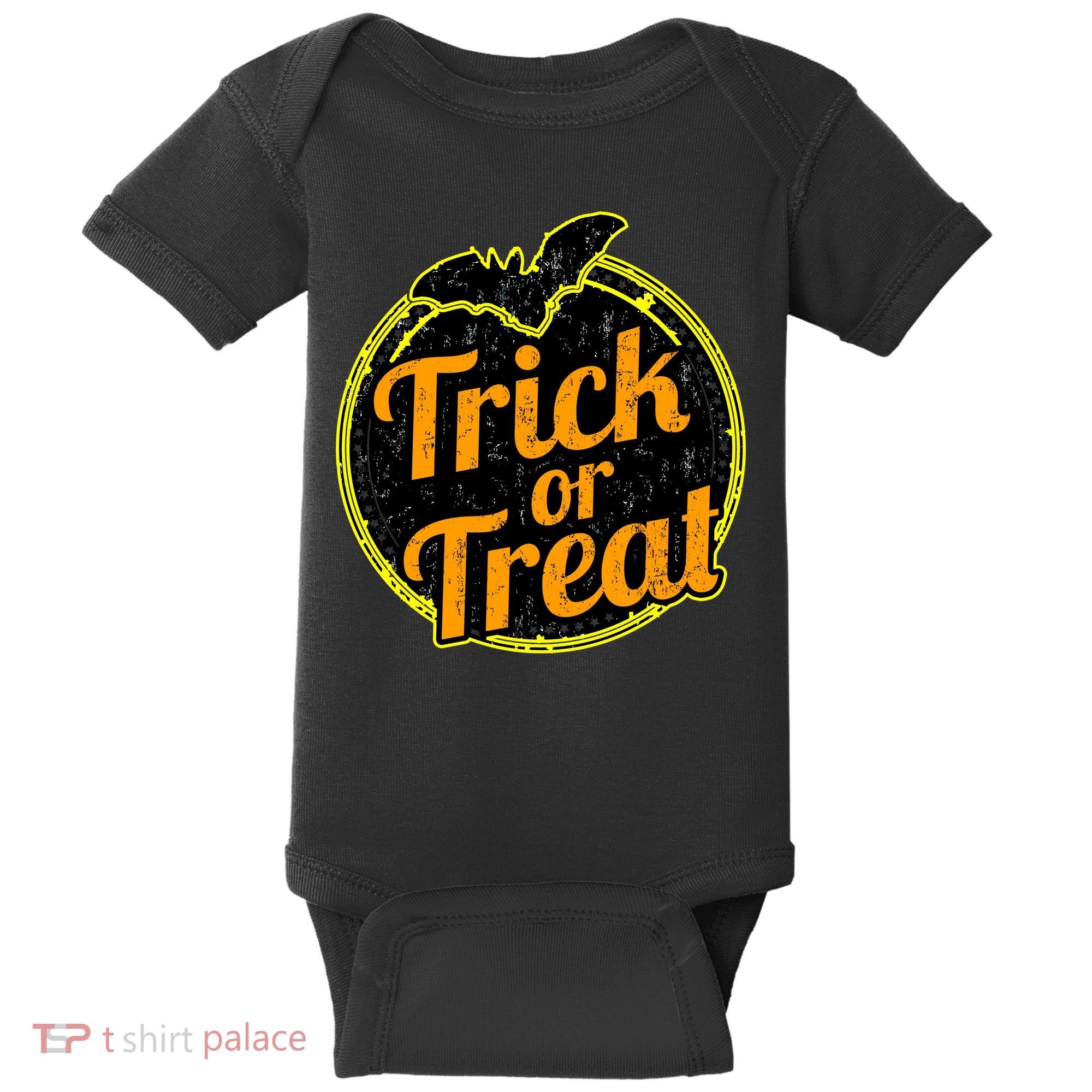 Trick or Treat Bat Logo Baby Bodysuit