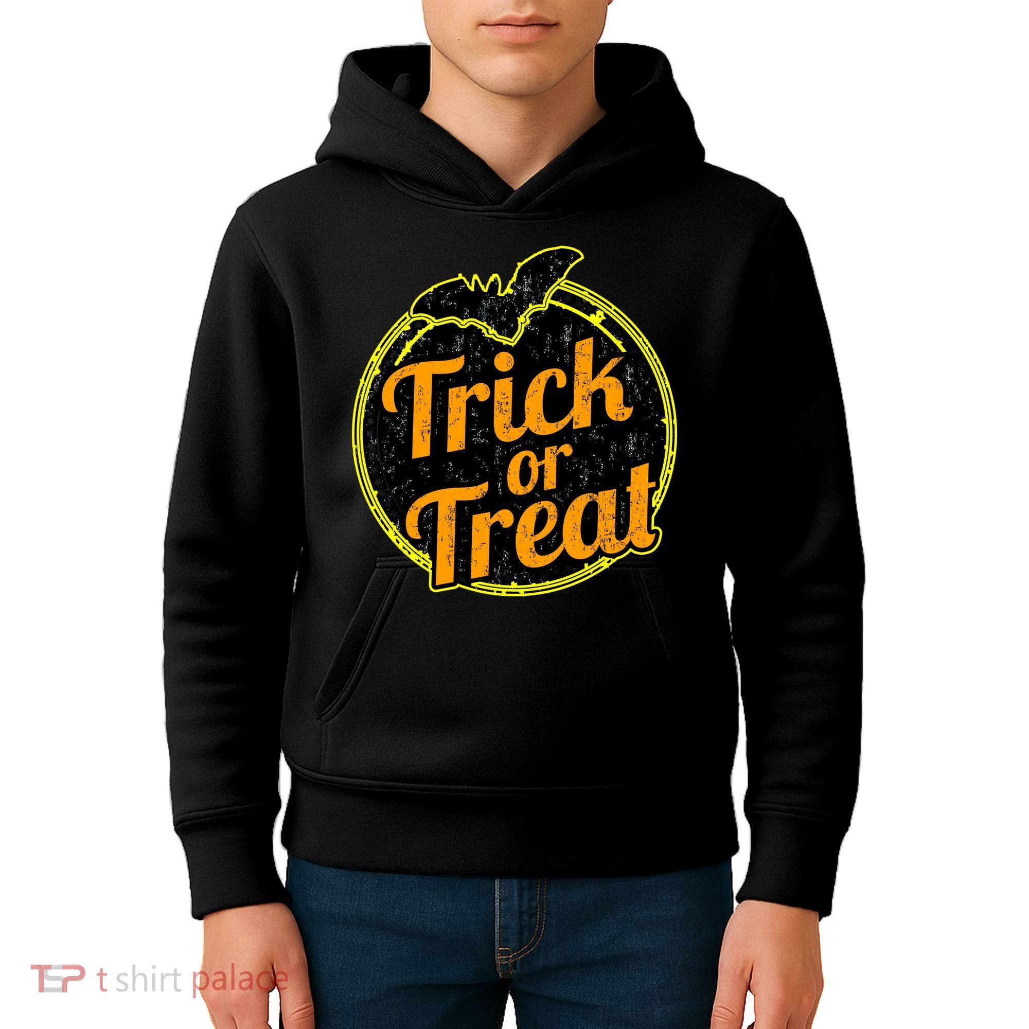 Trick or Treat Bat Logo Kids Hoodie
