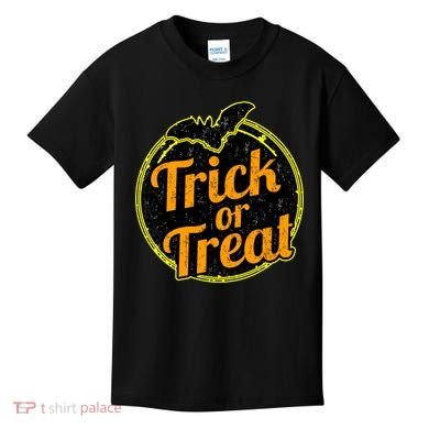 Trick or Treat Bat Logo Kids T-Shirt