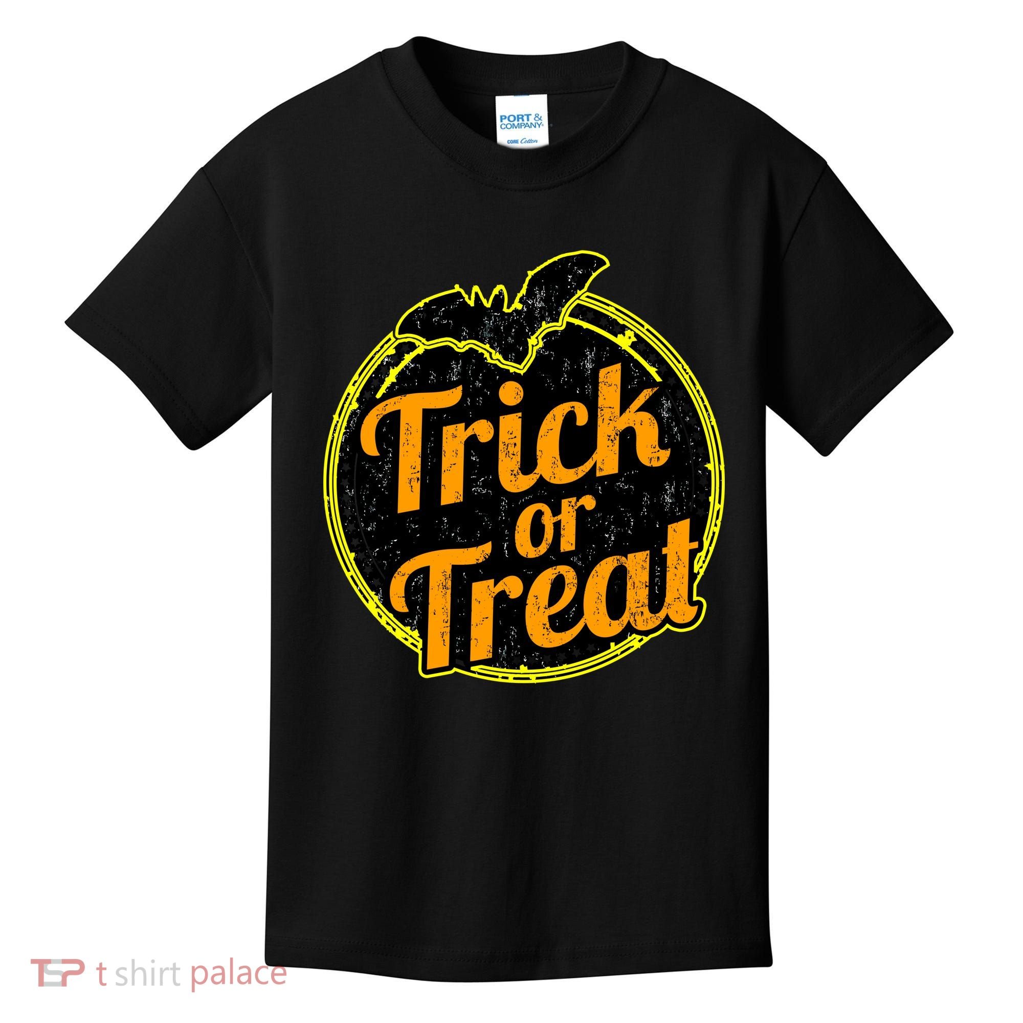 Trick or Treat Bat Logo Kids T-Shirt