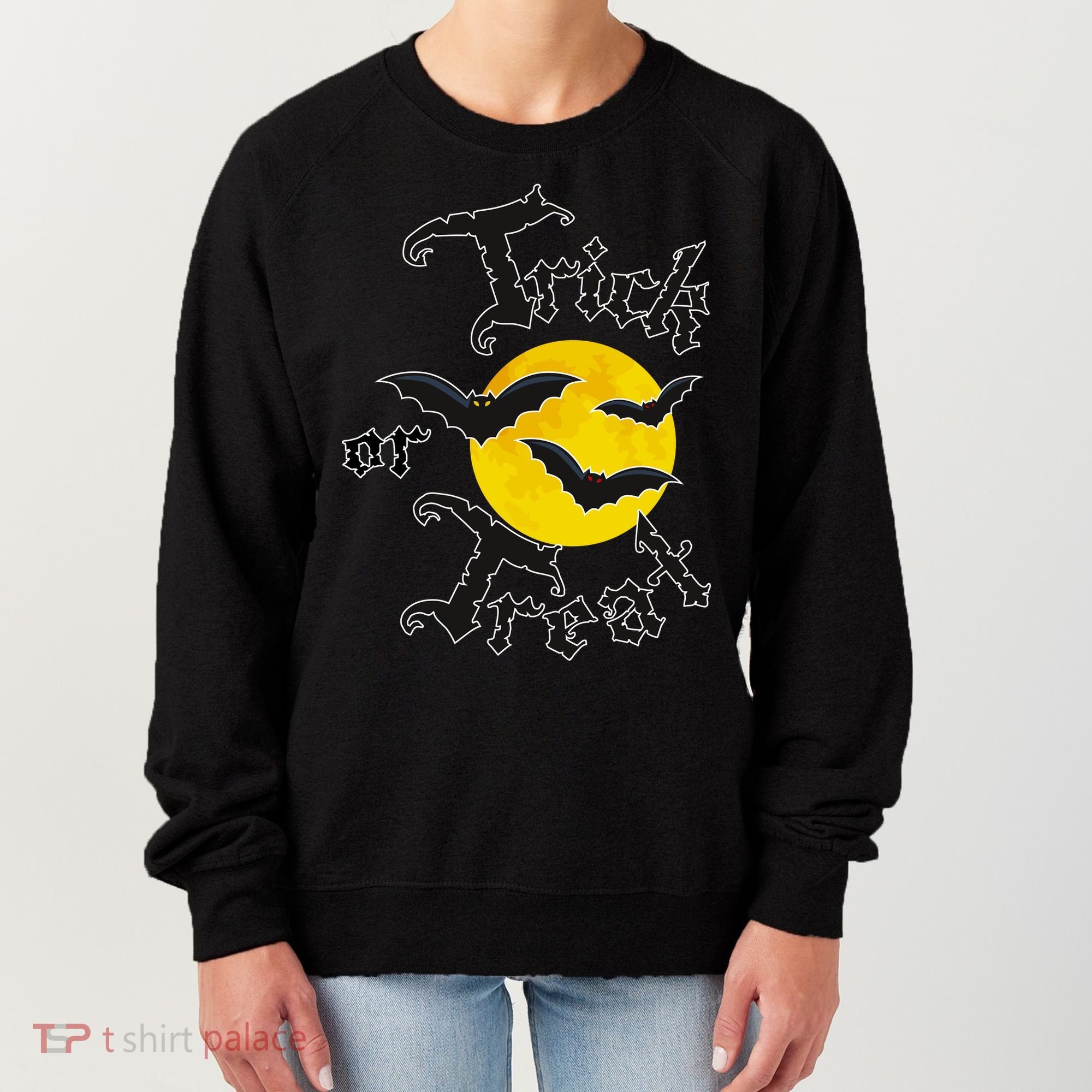 Trick Or Treat Bats Halloween Women's Sweatshirt