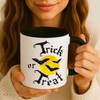 Trick Or Treat Bats Halloween Coffee Mug thumb 3