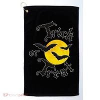 Trick Or Treat Bats Halloween Golf Towel thumb 0