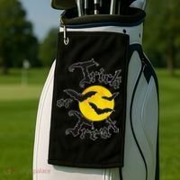 Trick Or Treat Bats Halloween Golf Towel thumb 2