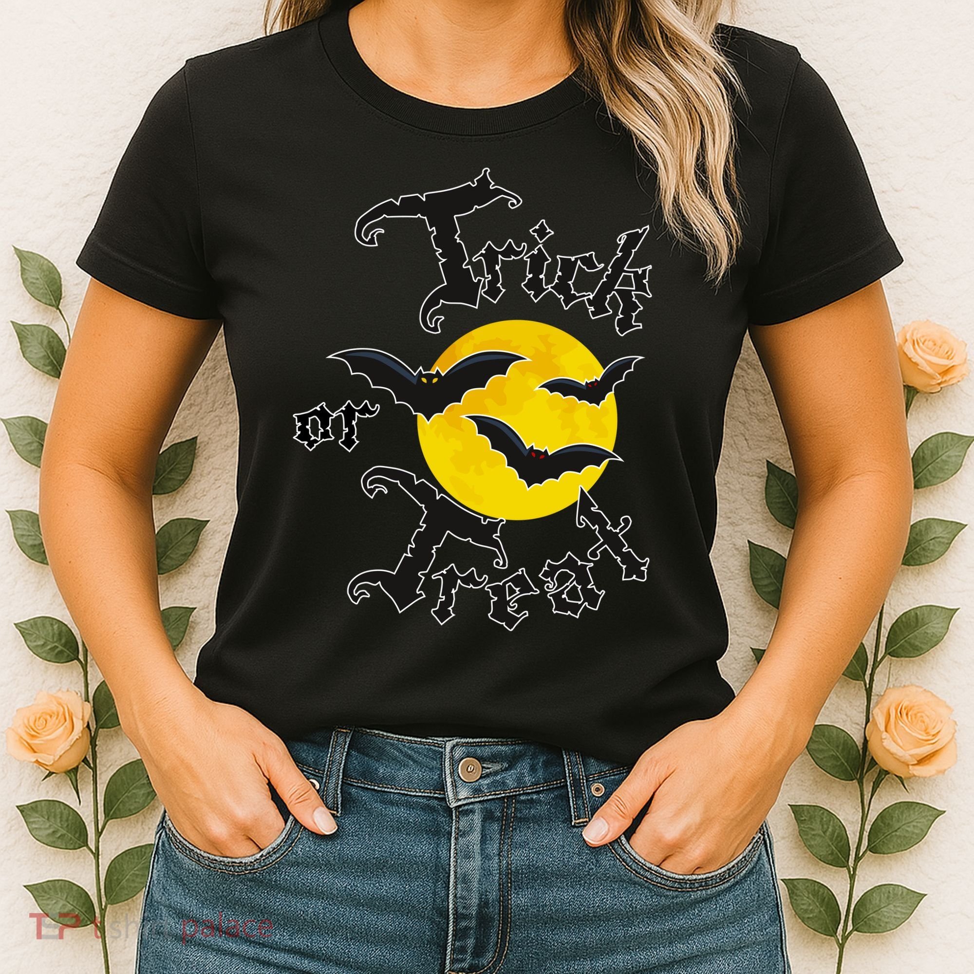 Trick Or Treat Bats Halloween Women's T-Shirt
