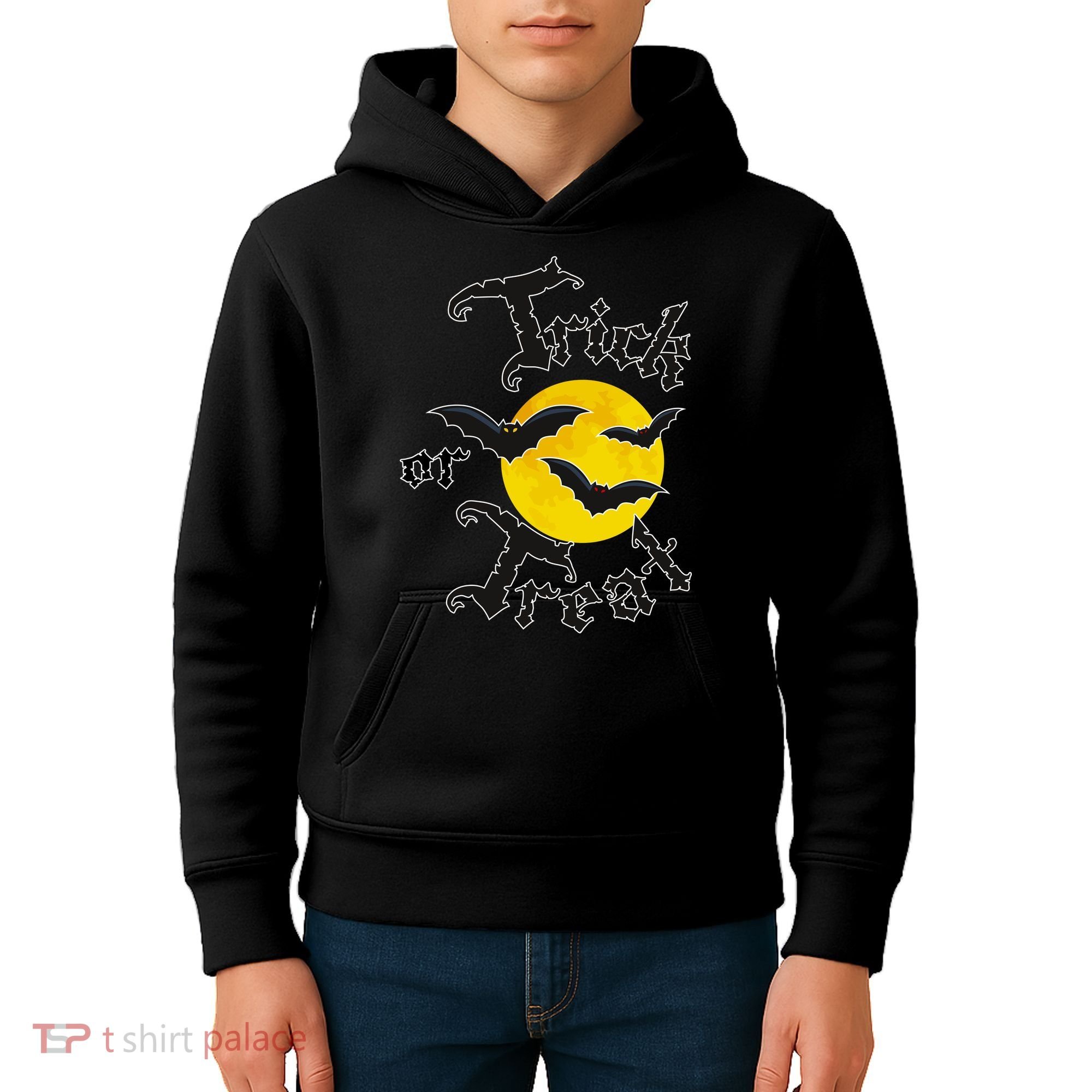 Trick Or Treat Bats Halloween Kids Hoodie