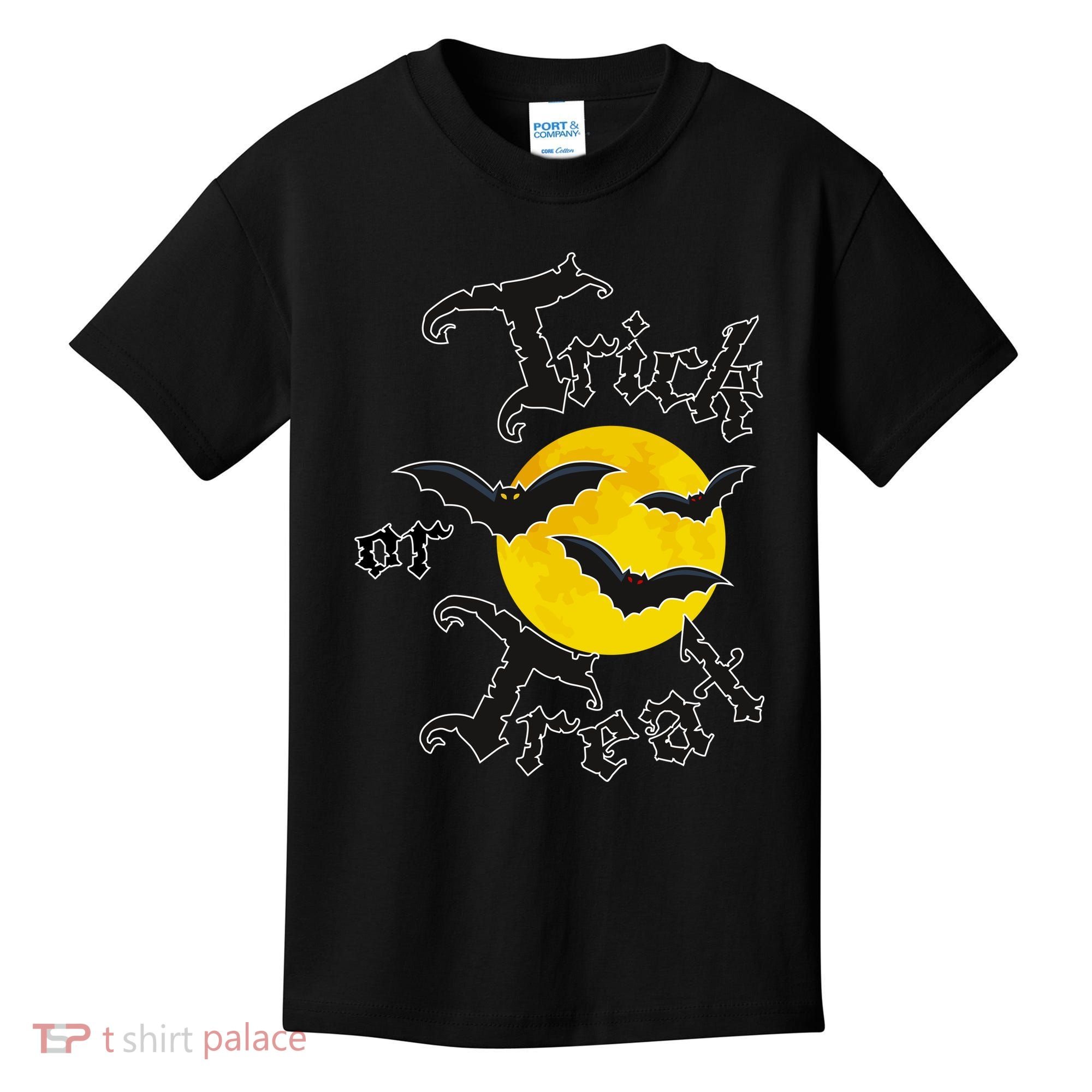 Trick Or Treat Bats Halloween Kids T-Shirt