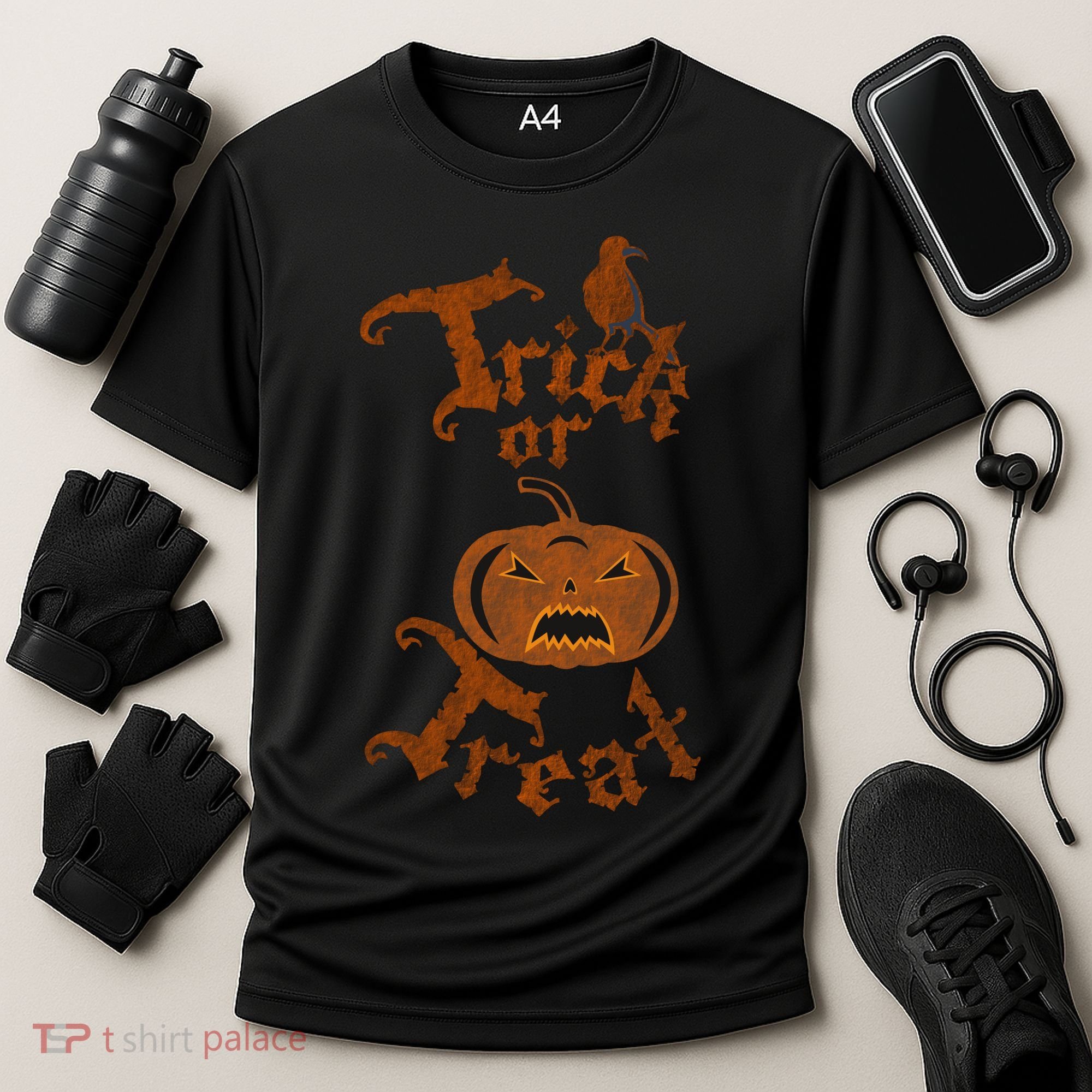 Trick Or Treat Pumpkin Halloween Cooling Performance Crew T-Shirt