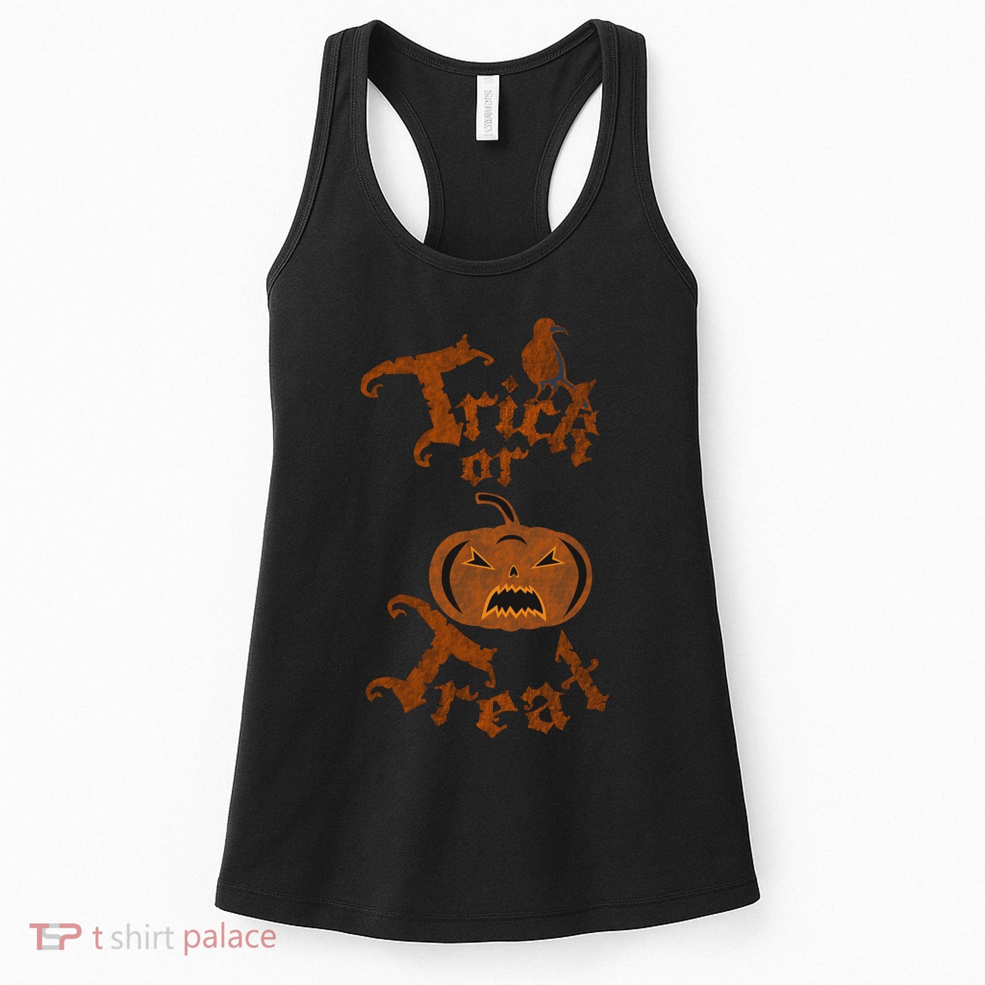 Trick Or Treat Pumpkin Halloween Women's Tank Top