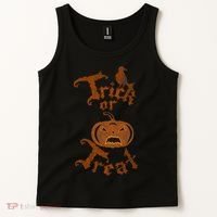 Trick Or Treat Pumpkin Halloween Tank Top thumb 2