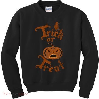 Trick Or Treat Pumpkin Halloween Kids Sweatshirt