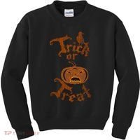 Trick Or Treat Pumpkin Halloween Kids Sweatshirt thumb 0