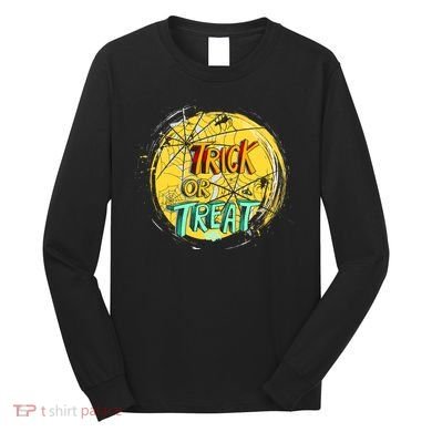 Trick or Treat Spider Web Long Sleeve Shirt