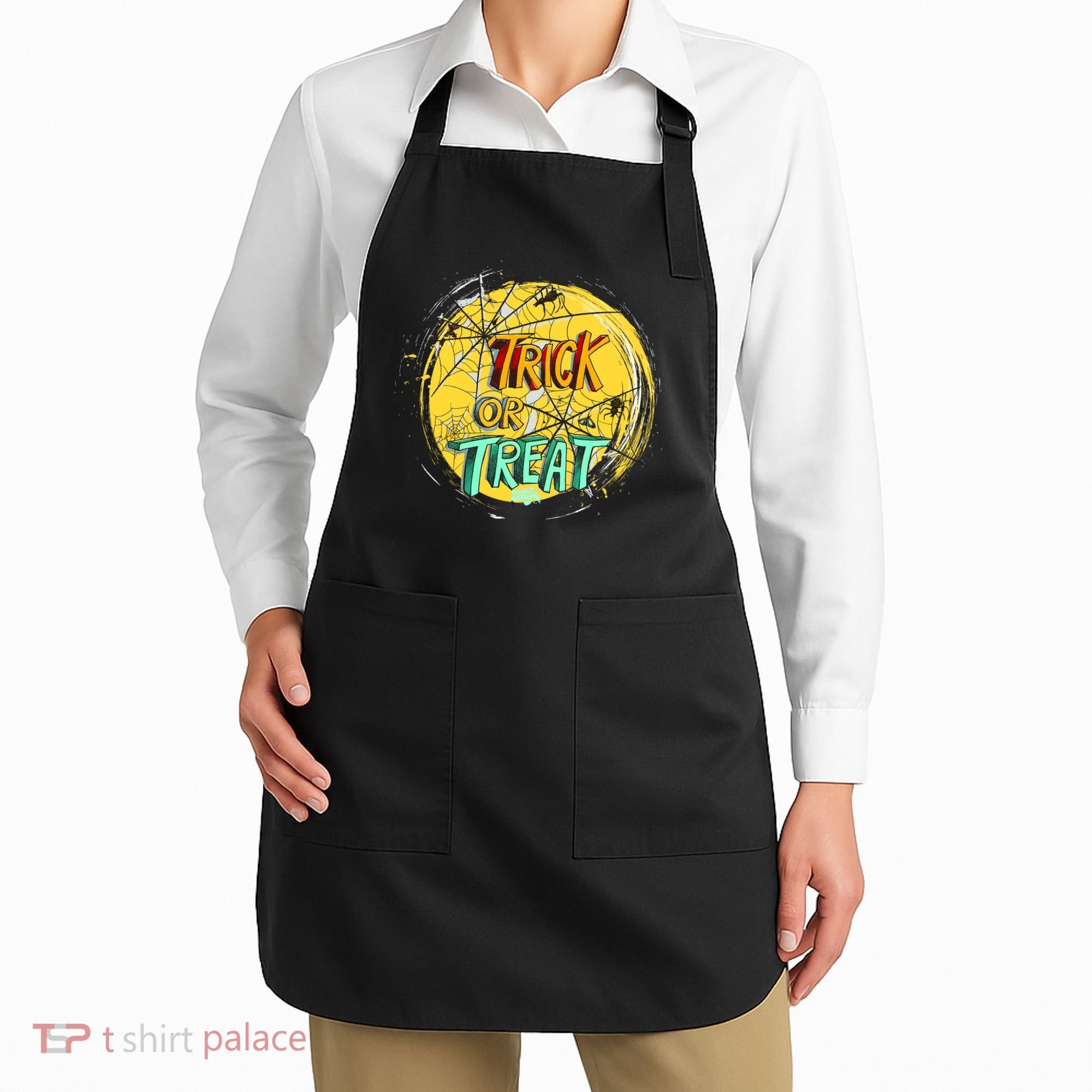 Trick or Treat Spider Web Apron