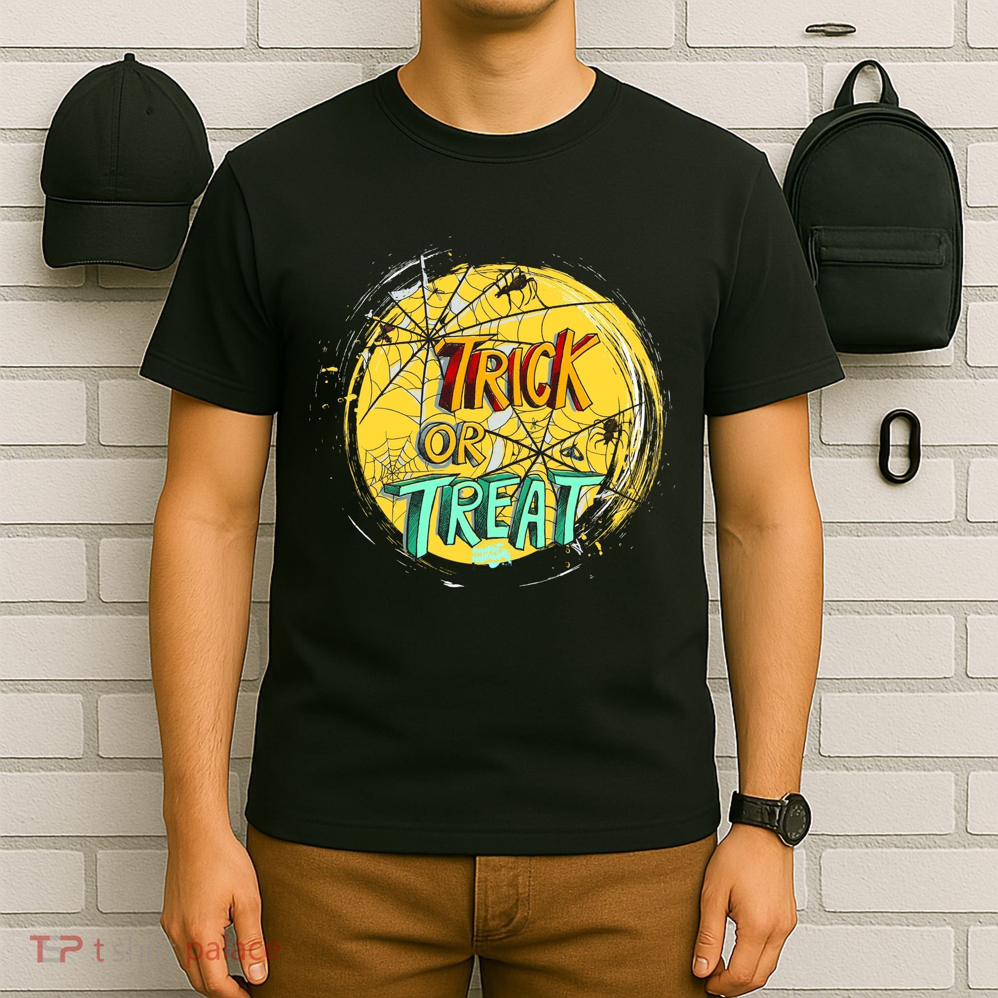 Trick or Treat Spider Web T-Shirt