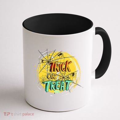 Trick or Treat Spider Web Coffee Mug back