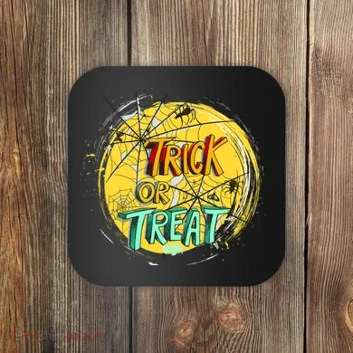 Trick or Treat Spider Web Coaster