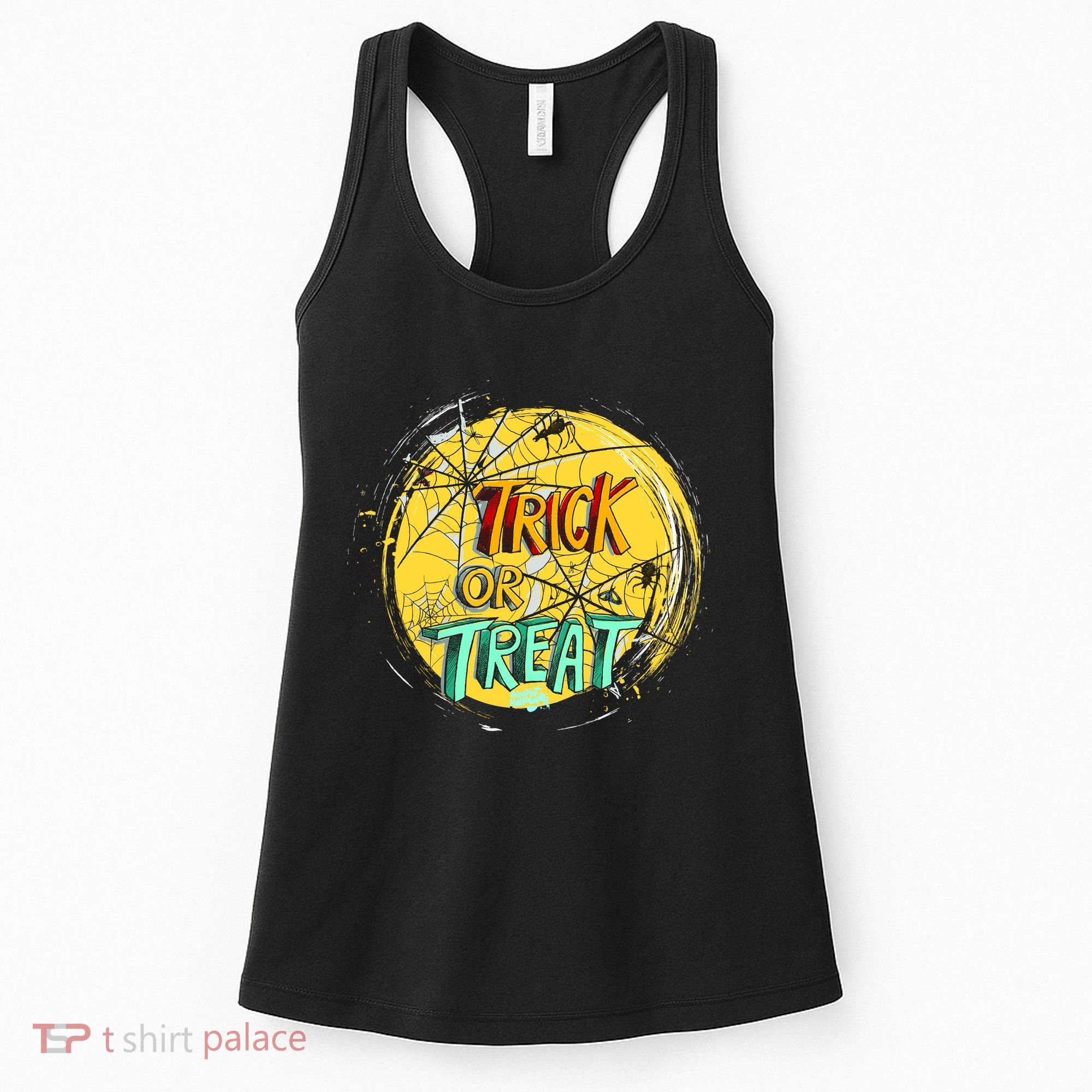 Trick or Treat Spider Web Women's Tank Top