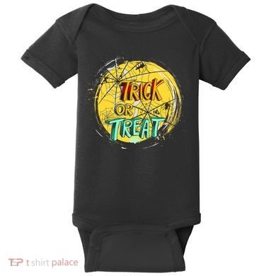 Trick or Treat Spider Web Baby Bodysuit