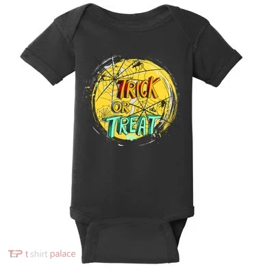 Trick or Treat Spider Web Baby Bodysuit