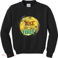 Trick or Treat Spider Web Kids Sweatshirt thumb 0