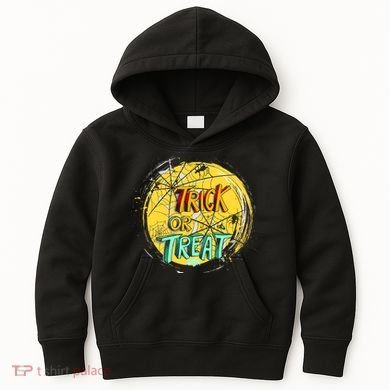 Trick or Treat Spider Web Kids Hoodie