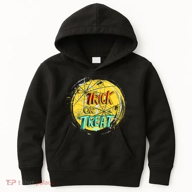 Trick or Treat Spider Web Kids Hoodie