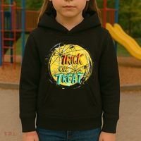 Trick or Treat Spider Web Kids Hoodie thumb 3