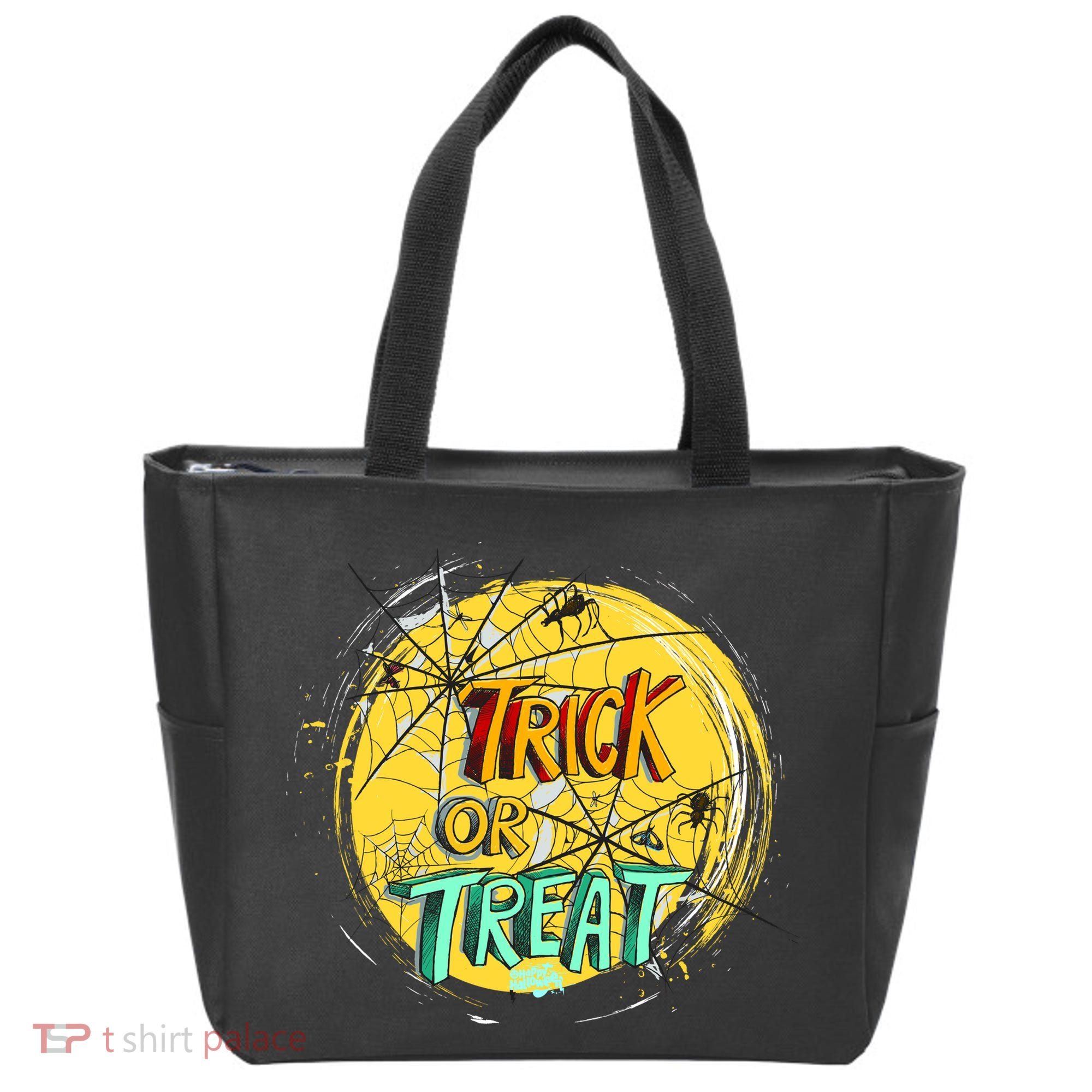 Trick or Treat Spider Web Tote Bag