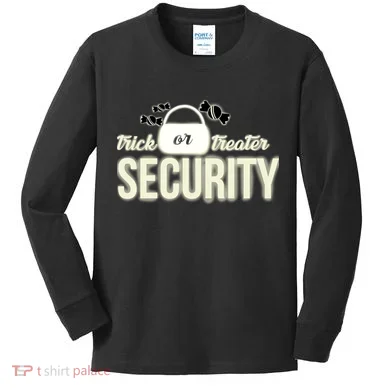 Trick or Treater Security Kids Long Sleeve Shirt