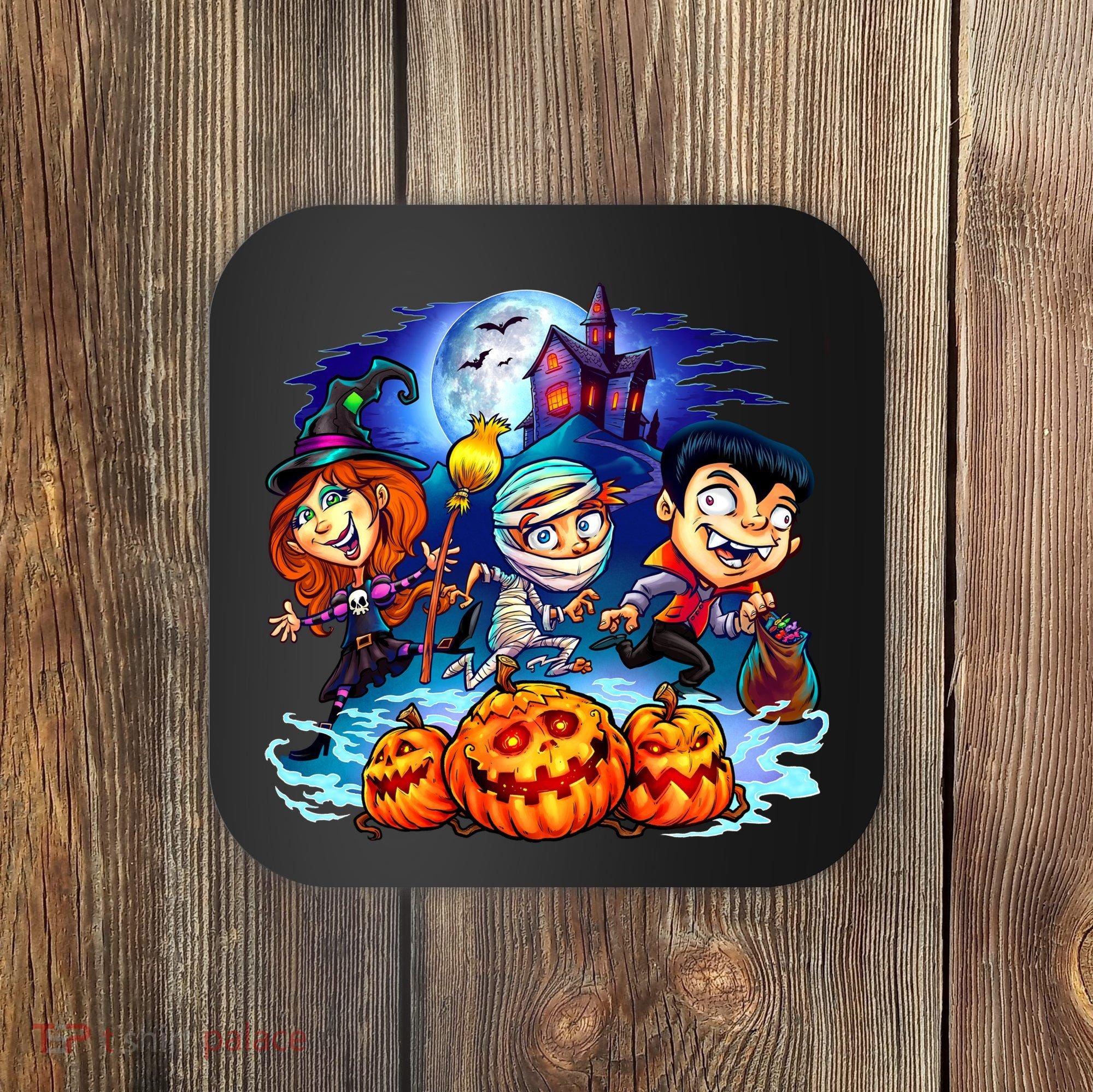 Trick-or-Treaters Halloween Coaster