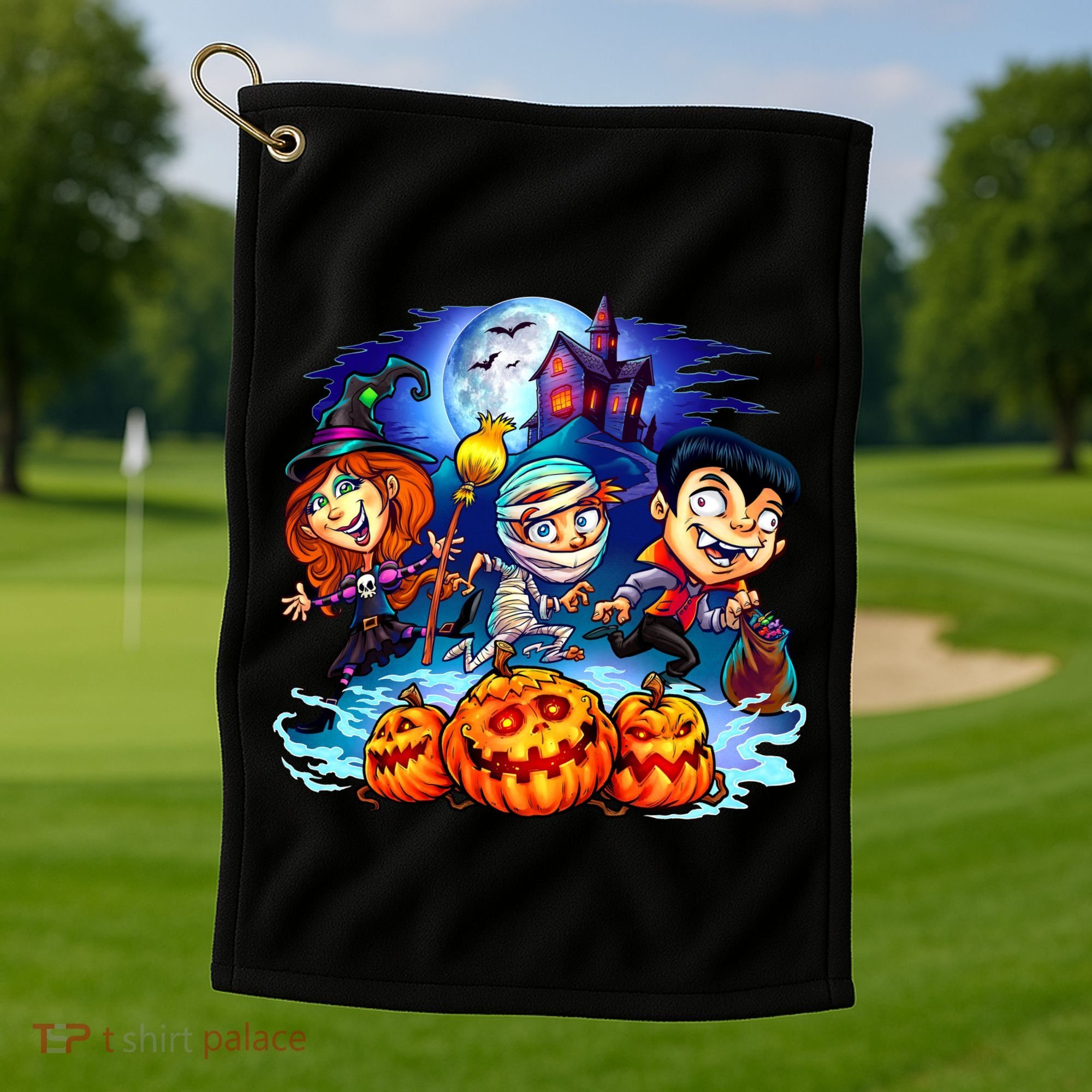 Trick-or-Treaters Halloween Golf Towel