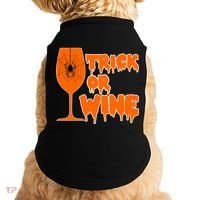 Trick or Wine Halloween Spider Web Doggie Tank thumb 0