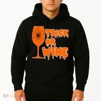 Trick or Wine Halloween Spider Web Hoodie thumb 2