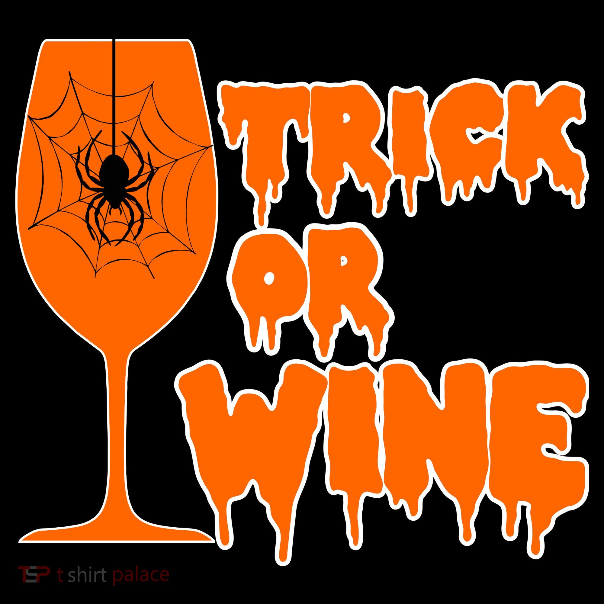Trick or Wine Halloween Spider Web Sweatshirt